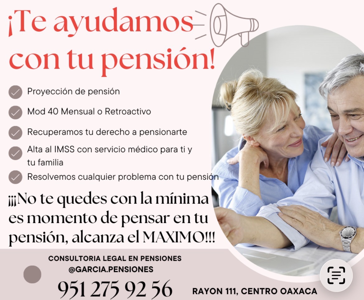 Promoción de asesoría legal en pensiones García