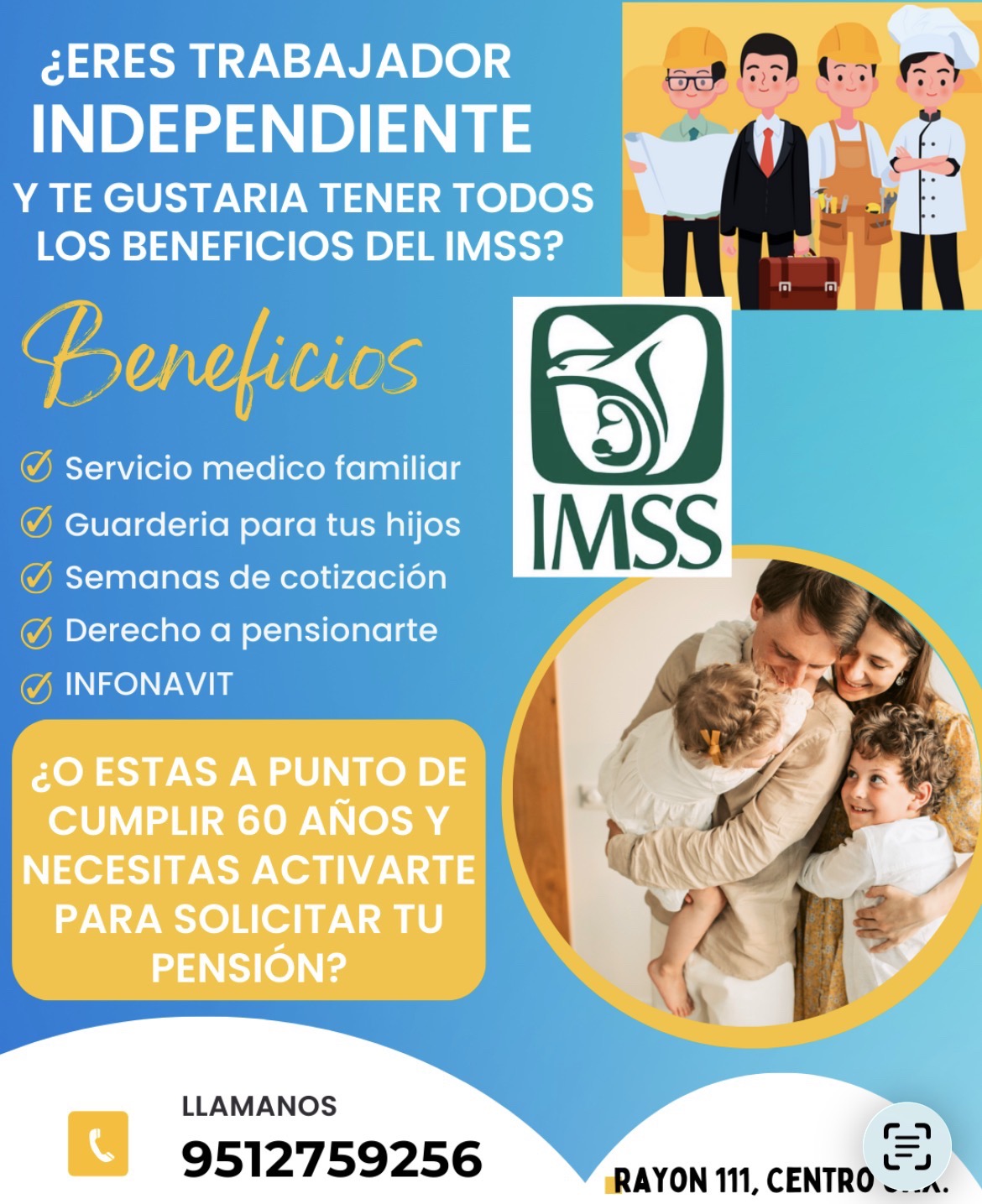 Beneficios IMSS para trabajadores independientes